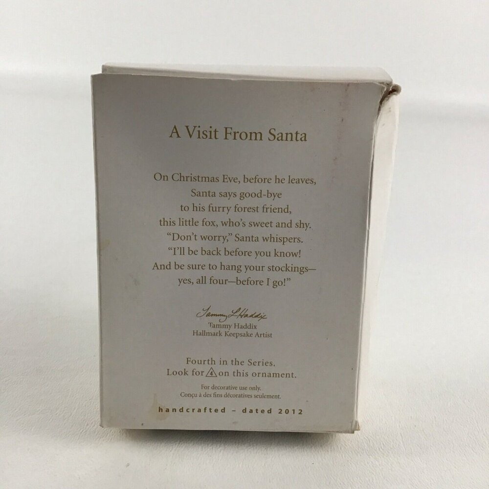 Hallmark Keepsake Christmas Tree Ornament A Visit From Santa #4 Fox 2012 New - Picture 3 of 6